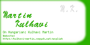 martin kulhavi business card